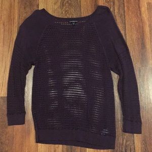 Purple quarter length sweater